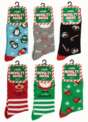 Ladies Christmas Novelty Socks